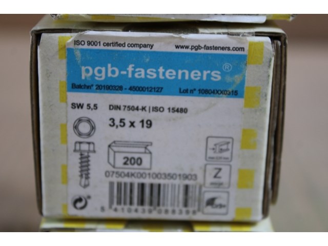 3 x pgbfast zelfb. schroef d.7504k ø3,5x19 zn (5,5)/200 - afbeelding 2 van  3