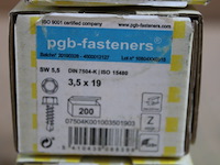 3 x pgbfast zelfb. schroef d.7504k ø3,5x19 zn (5,5)/200 - afbeelding 2 van  3