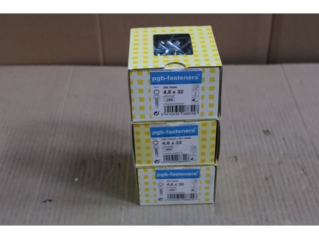 3 x pgbfast zelfb. schroef d.7504k ø4,8x32 zn (8)/200 - afbeelding 1 van  3