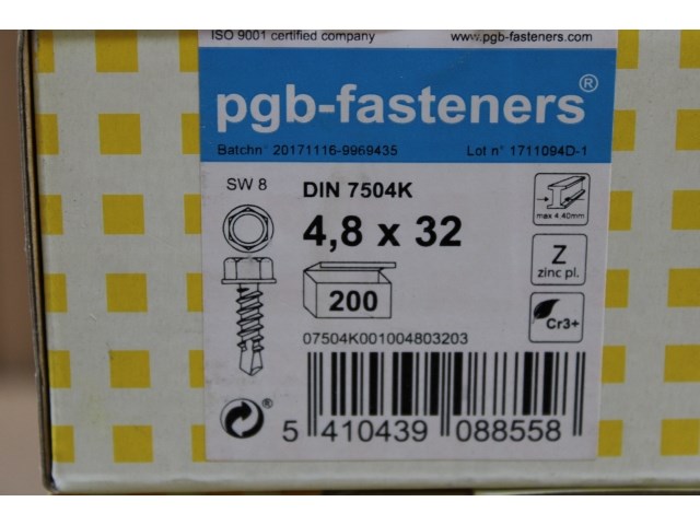 3 x pgbfast zelfb. schroef d.7504k ø4,8x32 zn (8)/200 - afbeelding 2 van  3