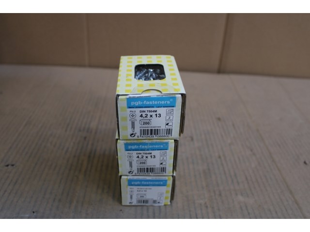 3 x pgbfast zelfb. schroef din 7504m-h ø4,20x13 zn/200 - afbeelding 1 van  3