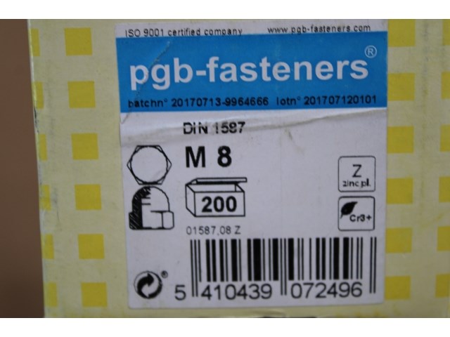 3 x pgbfast zeskant dopmoer din 1587 m 8 zn/200 - afbeelding 2 van  3