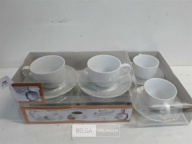 3 x piet huysentruyt koffietas 2 x tas + onderbord - afbeelding 1 van  3
