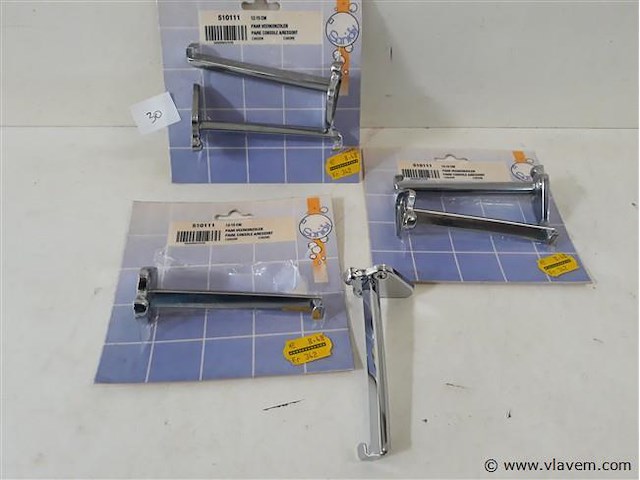 3 x plankdrager met veer 13-15 cm - afbeelding 1 van  2