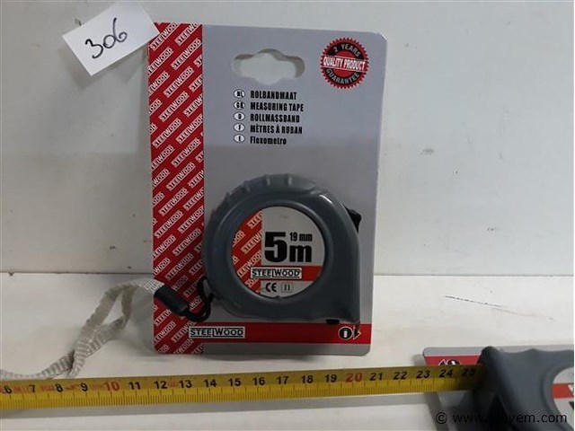 3 x rolmeter 5m met stop - afbeelding 2 van  2