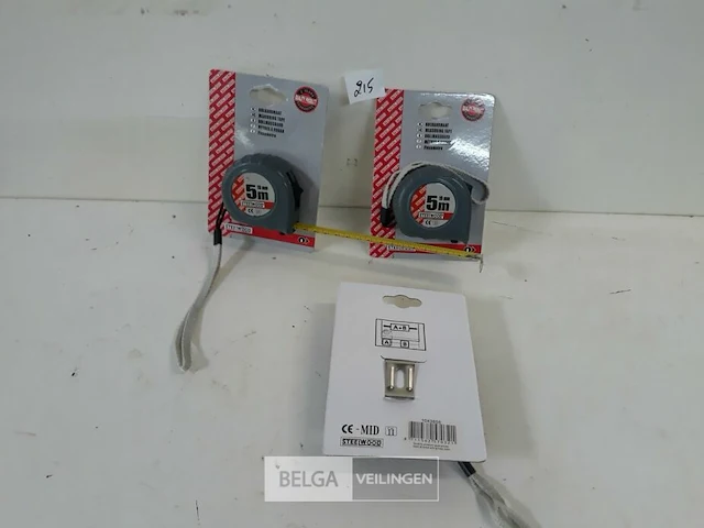 3 x rolmeter 5m met stop - afbeelding 2 van  3