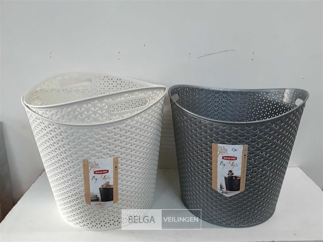 3 x ronde was-opbergmand rond curver - afbeelding 1 van  3