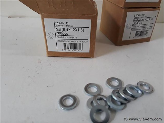 3 x rondellen verzinkt m 6 200 stuks - afbeelding 2 van  2