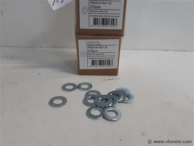 3 x rondellen verzinkt m 8 200 stuks - afbeelding 2 van  2