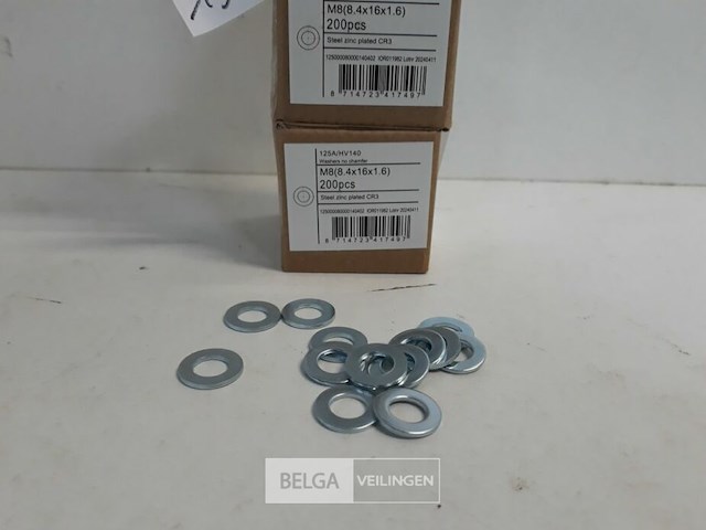 3 x rondellen verzinkt m 8 200 stuks - afbeelding 3 van  3