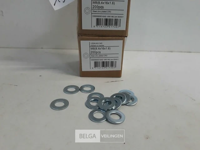 3 x rondellen verzinkt m 8 200 stuks - afbeelding 3 van  3