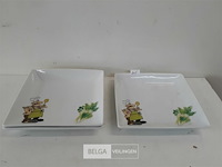 3 x salade serveerbord vierkant - afbeelding 1 van  3