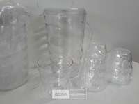 3 x schenkkan 1 l met 4 bekers - afbeelding 3 van  3