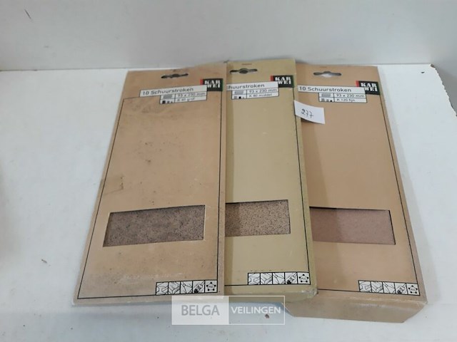 3 x schuurstroken 93x230mm 10 stuks mix korrel - afbeelding 1 van  3
