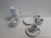 3 x senseo kop met onderbord + 4 x koffie tas - afbeelding 1 van  2