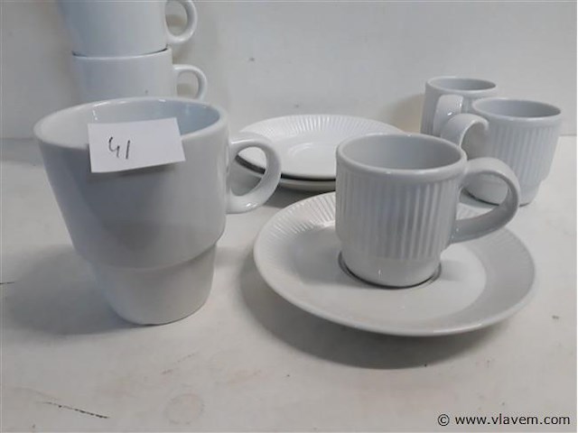3 x senseo kop met onderbord + 4 x koffie tas - afbeelding 2 van  2