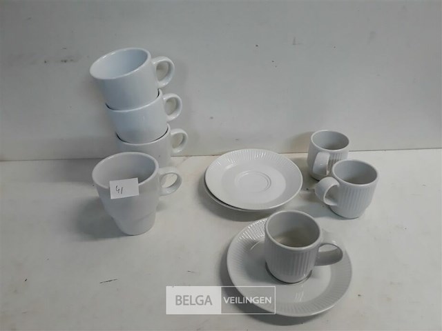 3 x senseo kop met onderbord + 4 x koffie tas - afbeelding 1 van  3