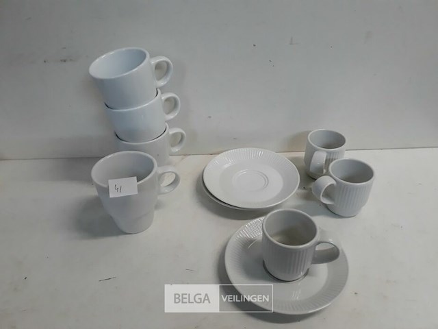 3 x senseo kop met onderbord + 4 x koffie tas - afbeelding 2 van  3