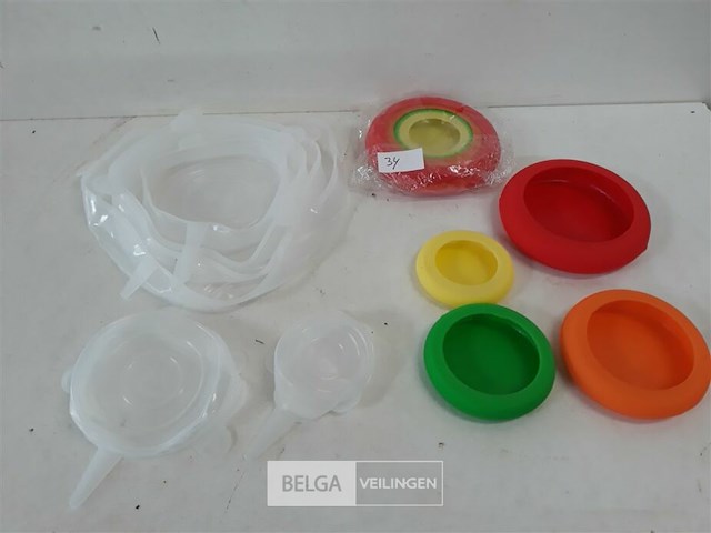 3 x siliconen deksel 2 assorti - afbeelding 2 van  3