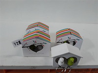 3 x sleutelhanger in vogelhuisje 2 stuks met fluitje - afbeelding 1 van  2