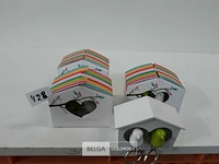 3 x sleutelhanger in vogelhuisje 2 stuks met fluitje
