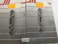 3 x sleutelplaat zamak verbronsd 75 mm - afbeelding 3 van  3
