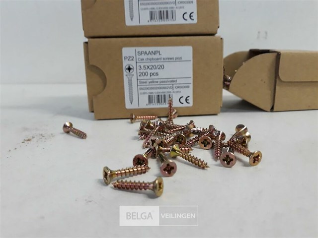 3 x spaanplaatvijs geel verzinkt 3,5x20 200 stuks - afbeelding 3 van  3