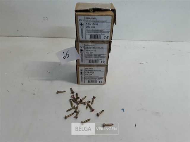3 x spaanplaatvijs geel verzinkt 3x16 200 stuks - afbeelding 1 van  3