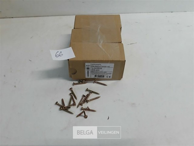 3 x spaanplaatvijs geel verzinkt 3x25 200 stuks - afbeelding 2 van  3