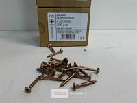 3 x spaanplaatvijs geel verzinkt 4x30 200 stuks - afbeelding 3 van  3