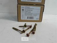 3 x spaanplaatvijs geel verzinkt 4x40 200 stuks - afbeelding 3 van  3