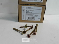 3 x spaanplaatvijs geel verzinkt 4x40 200 stuks - afbeelding 3 van  3