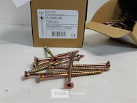 3 x spaanplaatvijs geel verzinkt 5x80 100 stuks - afbeelding 3 van  3