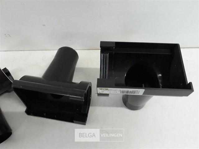 3 x spruitstuk 80mm bruin pvc regenafvoer - afbeelding 3 van  3