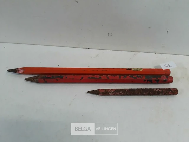 3 x steenbeitel punt 20-35-40 cm - afbeelding 1 van  3