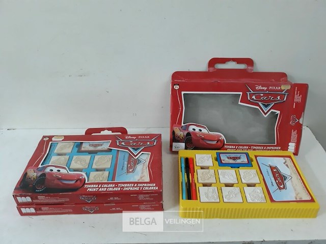 3 x stempelset cars kwaliteit inkt niet gekend - afbeelding 1 van  3