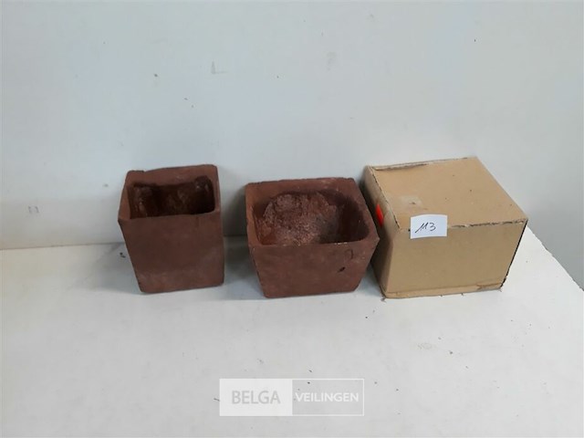 3 x stenen bloempotje - afbeelding 2 van  3