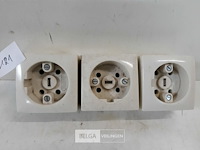 3 x stopcontact 5p plat-rond - afbeelding 2 van  3