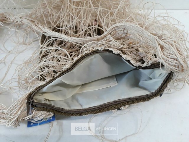 3 x strandtas met rits mix kleuren - afbeelding 3 van  3