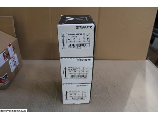 3 x sympafix doorsteekanker tb1-plus 8/50x105, verzinkt (100st) - afbeelding 2 van  4