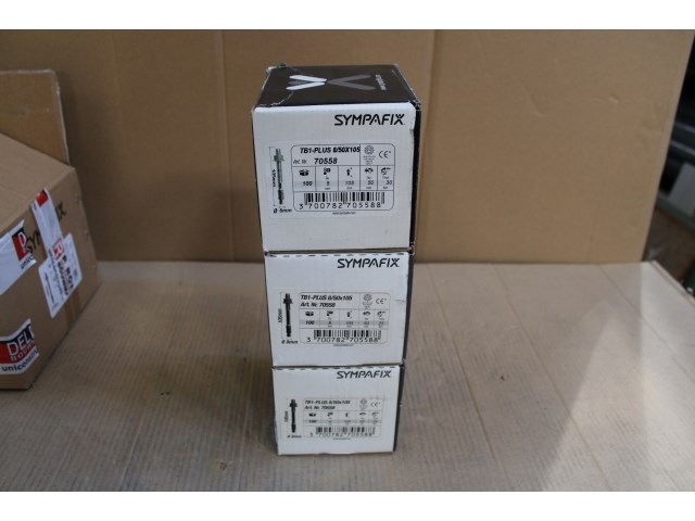 3 x sympafix doorsteekanker tb1-plus 8/50x105, verzinkt (100st) - afbeelding 1 van  3