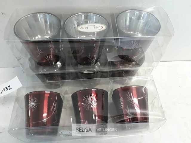 3 x t-lichtglaasjes set 3 stuks 6,5 cm - afbeelding 3 van  3