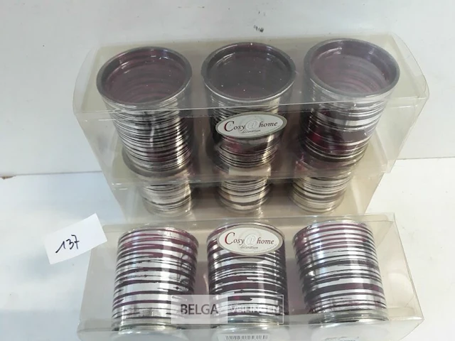 3 x t-lichtglaasjes set 3 stuks 6,5 cm - afbeelding 3 van  3