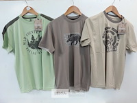 3 x t-shirt groen/beige/bruin l - afbeelding 1 van  3