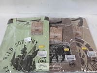 3 x t-shirt groen/beige/bruin xxl - afbeelding 3 van  3