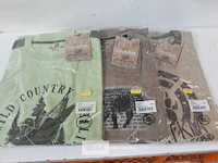 3 x t-shirt groen/beige/bruin xxxl - afbeelding 3 van  3