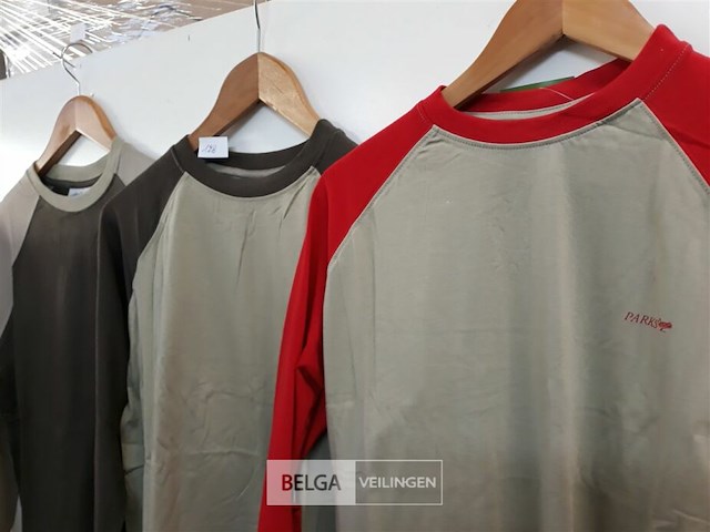 3 x t-shirt lange mouwen mix kleuren parks m - afbeelding 3 van  3