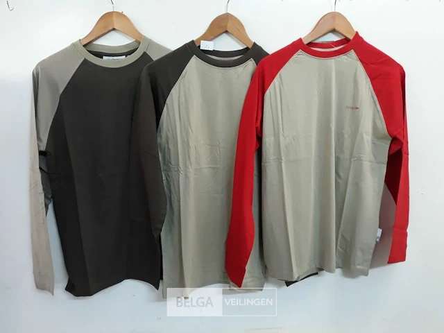 3 x t-shirt lange mouwen mix kleuren parks s - afbeelding 1 van  3