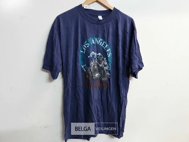 3 x t-shirt paars l met print - afbeelding 2 van  3