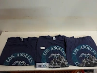 3 x t-shirt paars l met print - afbeelding 3 van  3